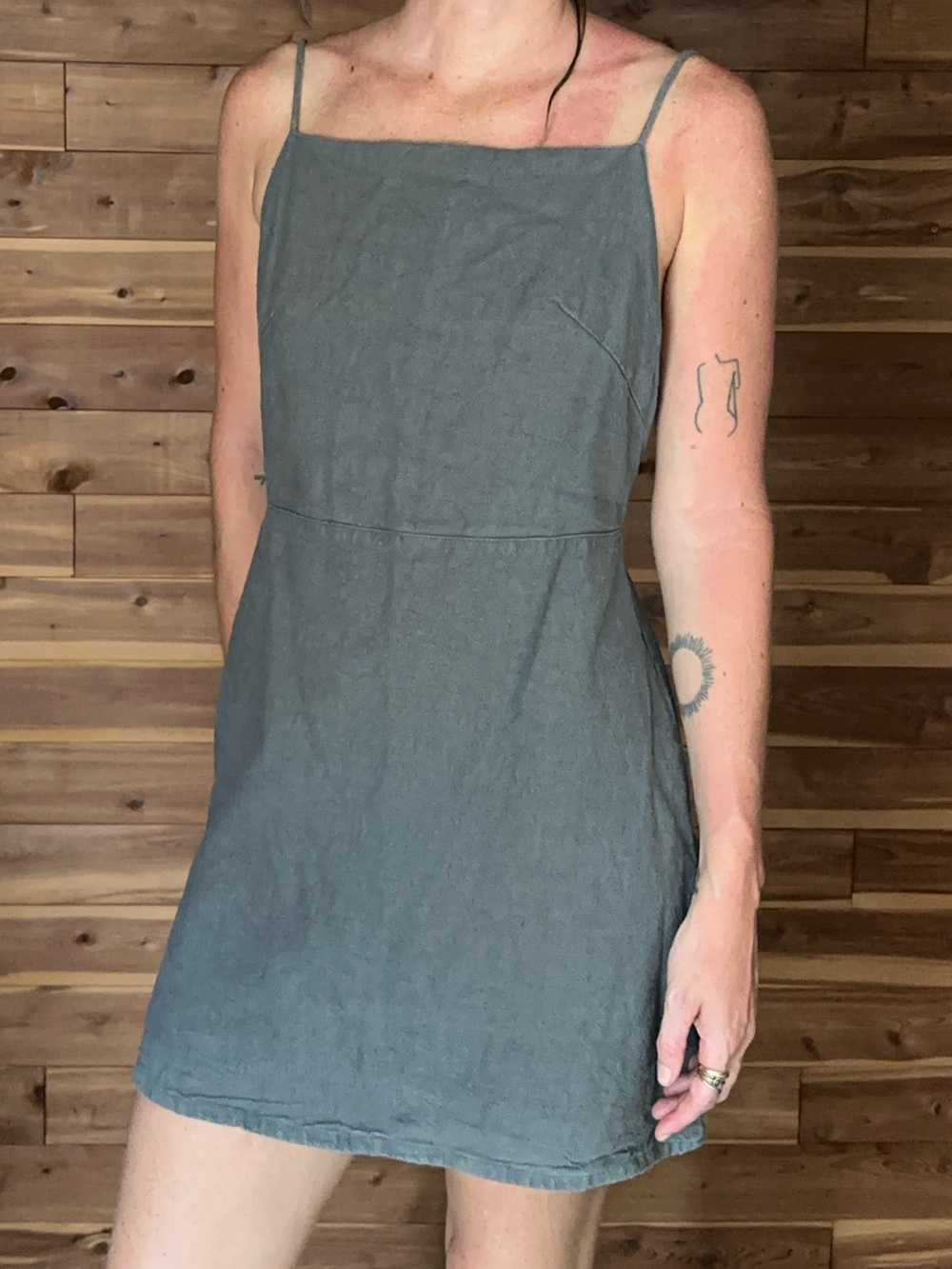 Rowie the Label Grey Mini Slip Dress